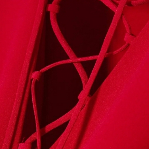 Stella Mc Cartney Paula Lace up Pleated Stretch Cr - Picture 4 of 10